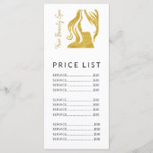 Haarsalon eenvoudige witte lijst programmakaart (Voorkant)