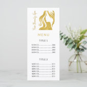 Haarsalon eenvoudige witte lijst programmakaart (Staand voorkant)