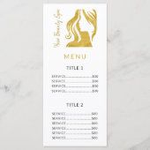 Haarsalon eenvoudige witte lijst programmakaart (Voorkant)