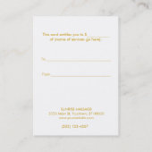 Haarsalon en Spa Cadeaubon Kortingskaartje (Achterkant)