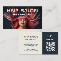 Haarsalon Foto QR Code Visitekaartje