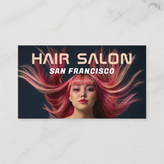 Haarsalon Foto QR Code Visitekaartje (Voorkant)