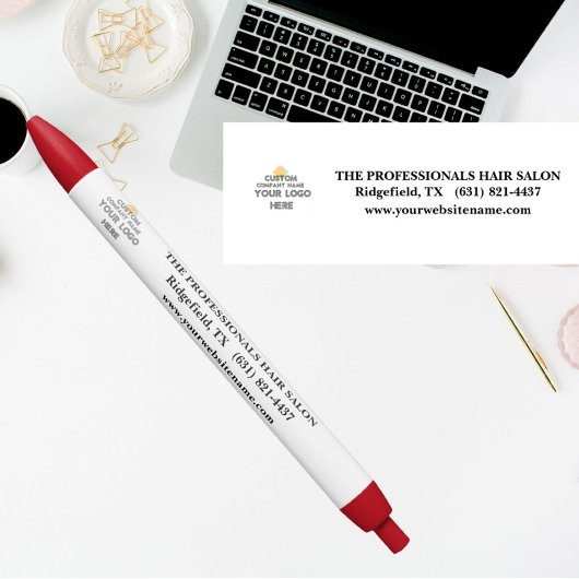 Haarsalon Gepersonaliseerd Logo Promotie  Zwarte Inkt Pen