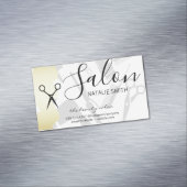 Haarsalon Gereedschap en Goud Geborsteld Magnetisch Visitekaartje (Voorbeeld)