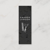 Haarsalon Gereedschap | zeshoekig patroon Mini Visitekaartje (Voorkant)