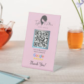 Haarsalon Google Review Roze Pedestal Sign Reclamebord Met Voetstuk (Insitu)