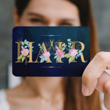 Haarsalon goud blush roze marine luxe glam