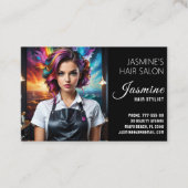 Haarsalon Hair Stylist Visitekaartje (Voorkant)