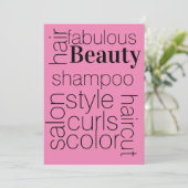 haarsalon, kaart (Staand voorkant)