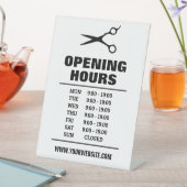 Haarsalon Kapper winkel openingstijden teller Reclamebord Met Voetstuk (Insitu)