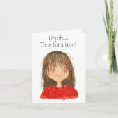 Haarsalon Klantherinnering Relaties Haarknip Kaart (Voorkant)