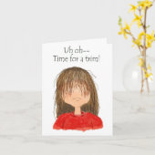 Haarsalon Klantherinnering Relaties Haarknip Kaart (Gele Bloem)