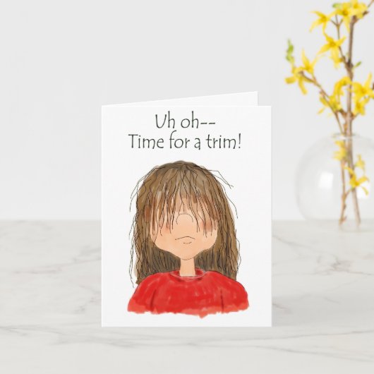 Haarsalon Klantherinnering Relaties Haarknip Kaart (Gele Bloem)