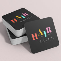 Haarsalon kleurrijke typografie moderne haarstylis