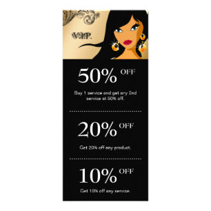 Haarsalon-marketingkaarten Gold Eyelash Reclamekaart