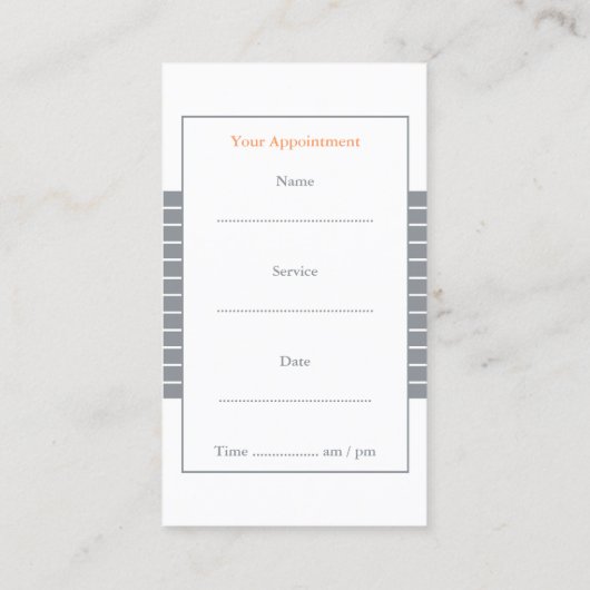 Haarsalon met Afspraak Visitekaartjes Afsprakenkaartje (Achterkant)