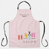 Haarsalon met grote typografie-schaar schort (Voorkant)