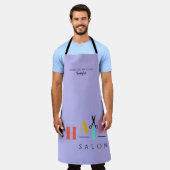 Haarsalon met grote typografie-schaar schort (Gedragen)