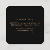 Haarsalon modern elegant kapsalon zwart afsprakenkaartje (Achterkant)