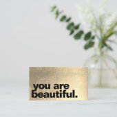 Haarsalon Modern Goud Afspraak Herinnering Afsprakenkaartje (Staand voorkant)