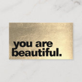 Haarsalon Modern Goud Afspraak Herinnering Afsprakenkaartje (Voorkant)