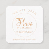Haarsalon moderne elegante kapper afsprakenkaartje (Voorkant)