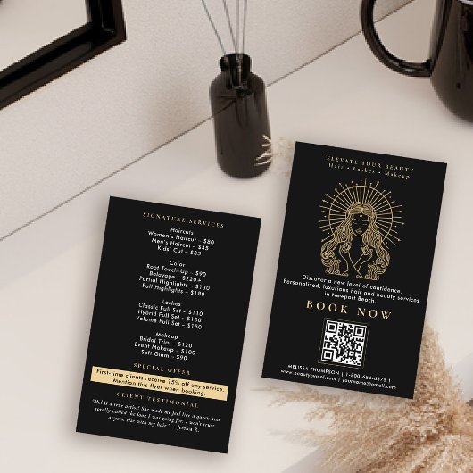 Haarsalon Nails Make-up Lashes Tarot Marketing QR Flyer