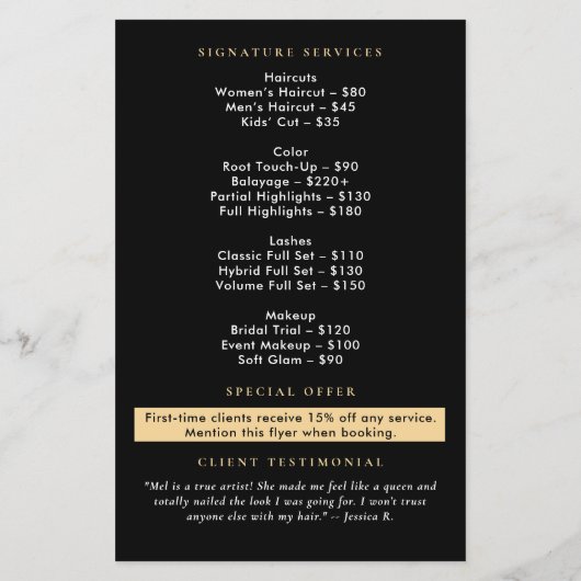 Haarsalon Nails Make-up Lashes Tarot Marketing QR Flyer (Achterkant)