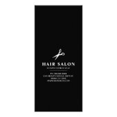 Haarsalon prijslijst Black Haarstylist Model Reclamekaart (Achterkant)
