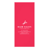 Haarsalon prijslijst Roze Haarstylist Model Reclamekaart (Achterkant)