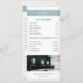 Haarsalon prijslijst Sjabloon - Minimal Design (Voorkant / Achterkant)