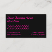 Haarsalon roze zwarte schaar visitekaartjes (Achterkant)