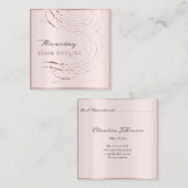 Haarsalon Salon Afspraakkaart Roze Pastel Vierkante Visitekaartje (Voorkant / Achterkant)