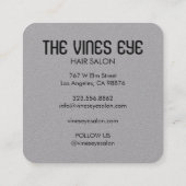 Haarsalon Schaar Rozen Vines Magische Boho Luxe Vierkante Visitekaartje (Achterkant)
