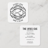 Haarsalon Schaar Rozen Vines Magische Boho Luxe Vierkante Visitekaartje (Voorkant / Achterkant)