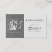 Haarsalon Silver Grey Logo Referral Sjabloon (Voorkant)