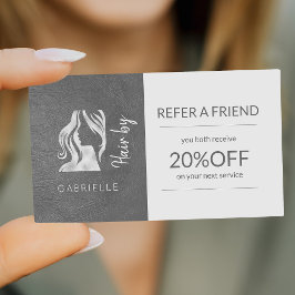 Haarsalon Silver Grey Logo Referral Sjabloon