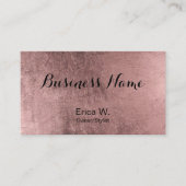 Haarsalon Social Media Fotocollage Roos Goud Visitekaartje (Voorkant)