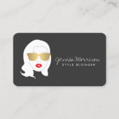 Haarsalon, Stijl Blogger, Glamoureuze Schoonheid M Visitekaartje (Voorkant)