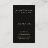 Haarsalon, Stijl Blogger, Schoonheidsmeisje Goud/W Visitekaartje (Achterkant)