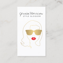 Haarsalon, Stijl Blogger, Schoonheidsmeisje Goud/W Visitekaartje