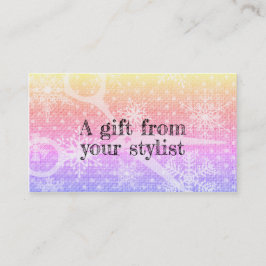 Haarsalon stylist Feestcoupon cadeaukaart xmas Klantenkaartje