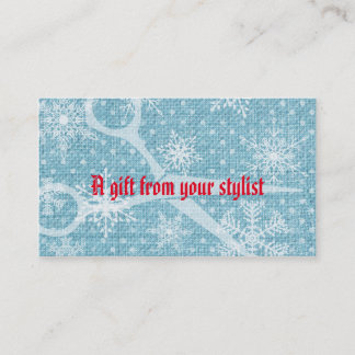 Haarsalon stylist Feestcoupon cadeaukaart xmas Klantenkaartje