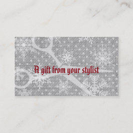 Haarsalon stylist Feestcoupon cadeaukaart xmas Kortingskaartje