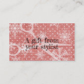 Haarsalon stylist Feestcoupon cadeaukaart xmas Kortingskaartje (Voorkant)