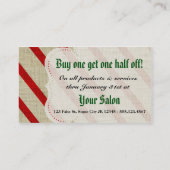 Haarsalon stylist Feestcoupon cadeaukaart xmas Kortingskaartje (Achterkant)