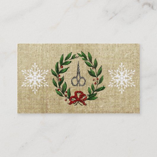 Haarsalon stylist Feestcoupon cadeaukaart xmas Kortingskaartje (Voorkant)