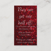 Haarsalon stylist Feestcoupon cadeaukaart xmas Kortingskaartje (Achterkant)