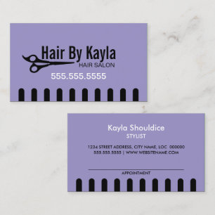 Haarsalon Stylist met Afspraak Lavendel Afsprakenkaartje
