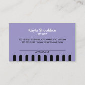 Haarsalon Stylist met Afspraak Lavendel Afsprakenkaartje (Achterkant)